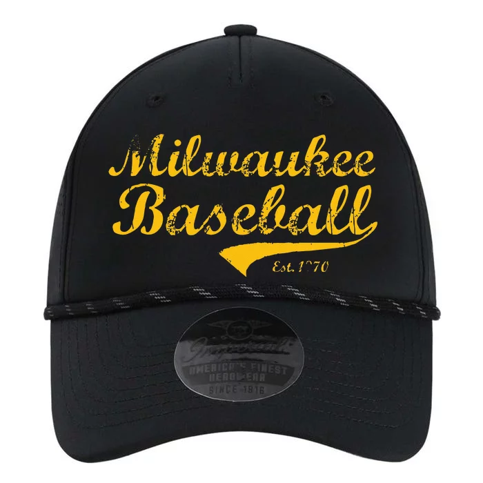 Classic Milwaukee Wisconsin Baseball Fan Retro Vintage Performance The Dyno Cap