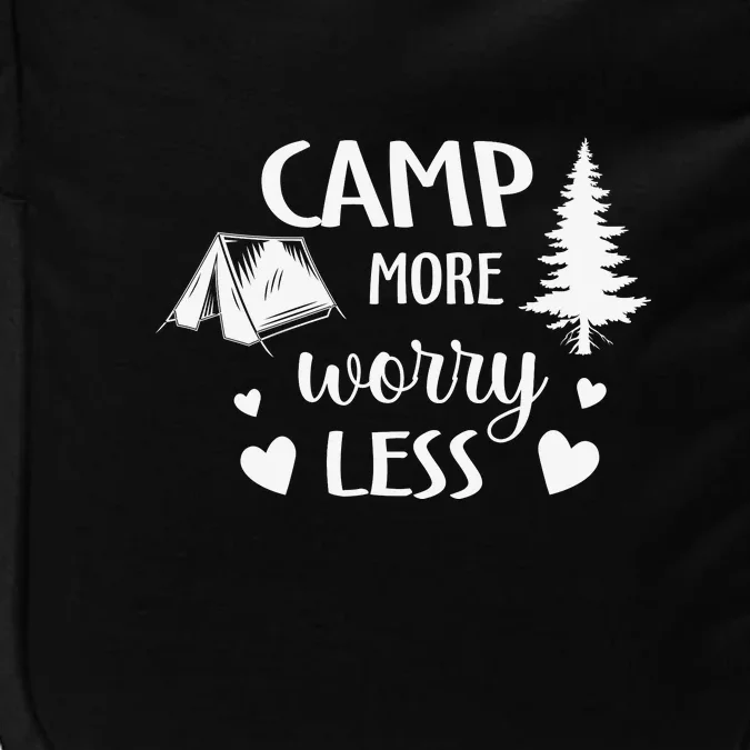 Camp More Worry Less Camping Lover Gift Wilderness Impact Tech Backpack