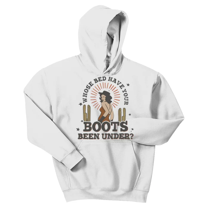 Country Music Who Is Bed Have Your Boots Been Under Kids Hoodie