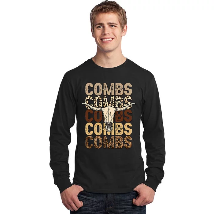 Country Music Western Cow Skull Tall Long Sleeve T-Shirt