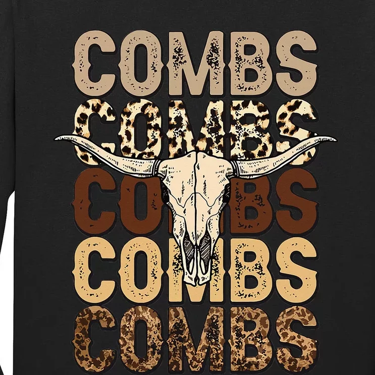 Country Music Western Cow Skull Tall Long Sleeve T-Shirt