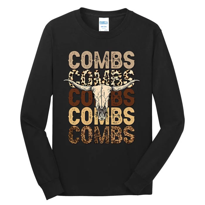 Country Music Western Cow Skull Tall Long Sleeve T-Shirt