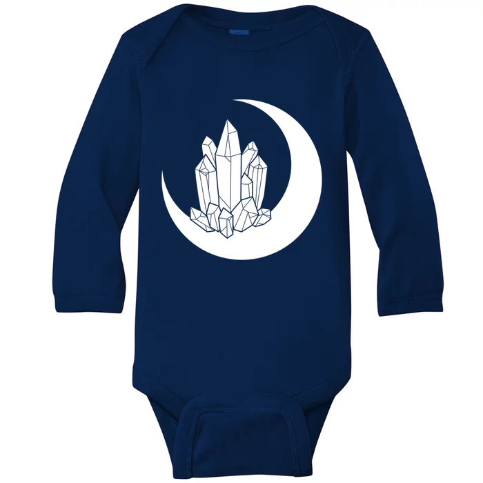 Crystal Moon Witch Wicca Witchcraft Witch Witches Moon Gift Baby Long Sleeve Bodysuit