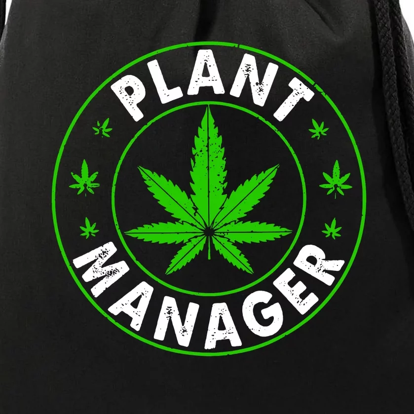 Cannabis Marijuana Weed Funny Plant Manager Smoke Stoner Drawstring Bag