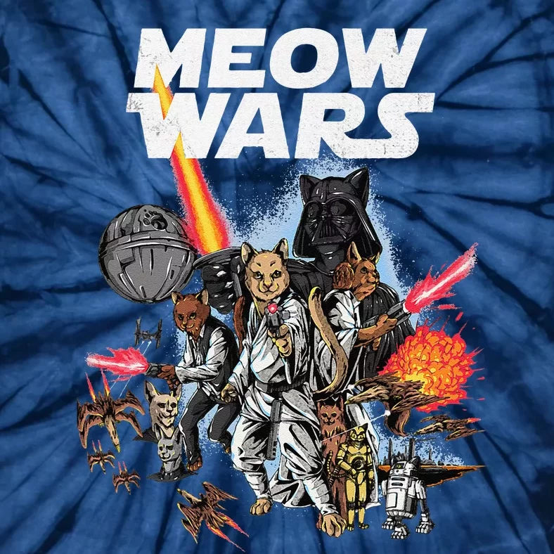 Cat Meow Wars Funny Cat Wars Cat Tie-Dye T-Shirt