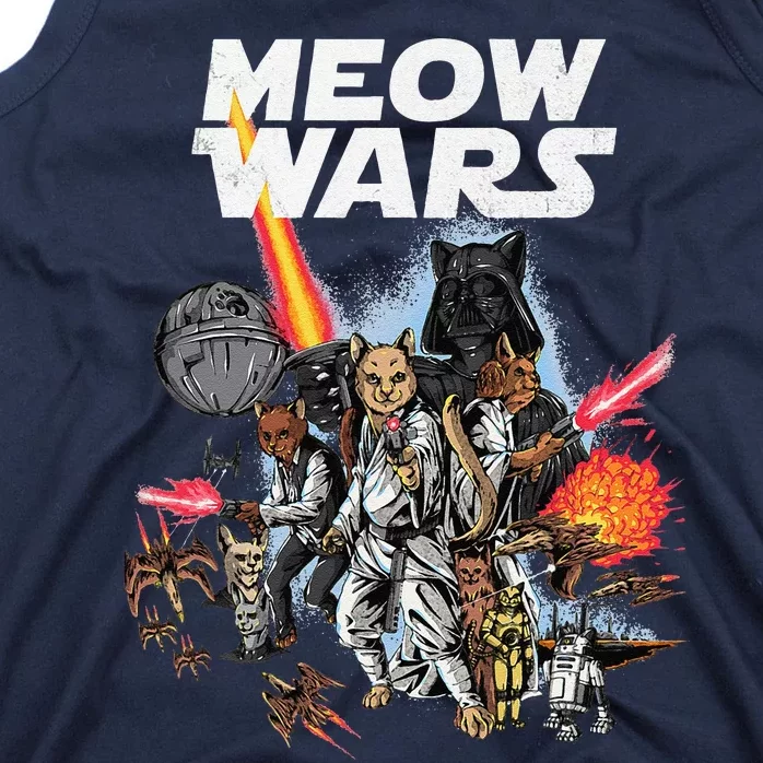 Cat Meow Wars Funny Cat Wars Cat Tank Top