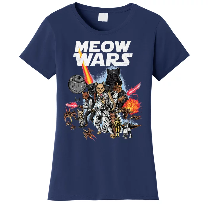 Cat Meow Wars Funny Cat Wars Cat Women's T-Shirt