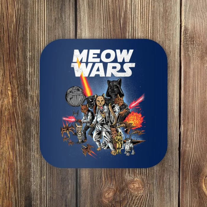 Cat Meow Wars Funny Cat Wars Cat Coaster