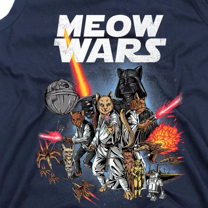 Cat Meow Wars Funny Cat Wars Cat Tank Top