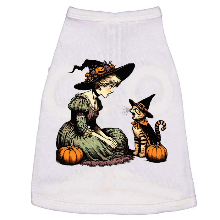 Cat Mom Witch Pumpkin Cat Halloween Women Halloween Doggie Tank