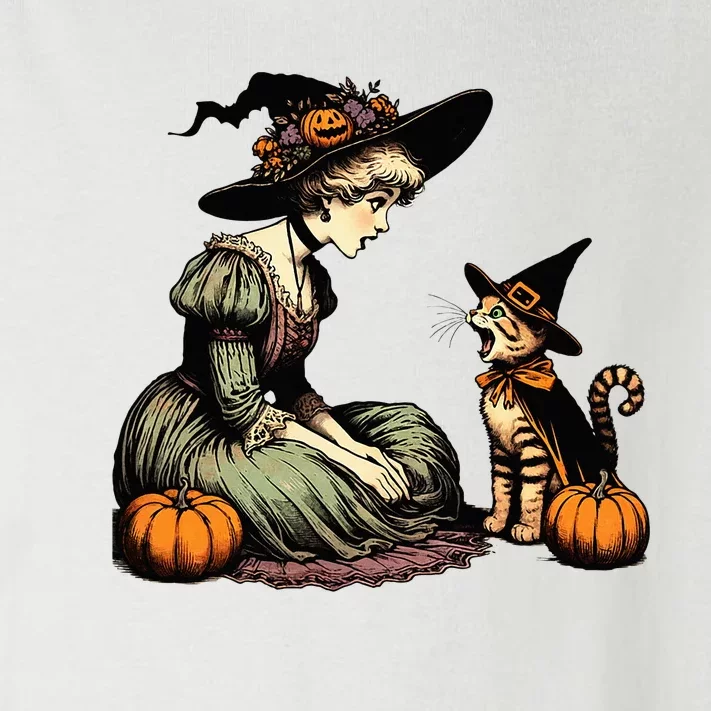 Cat Mom Witch Pumpkin Cat Halloween Women Halloween Toddler Long Sleeve Shirt