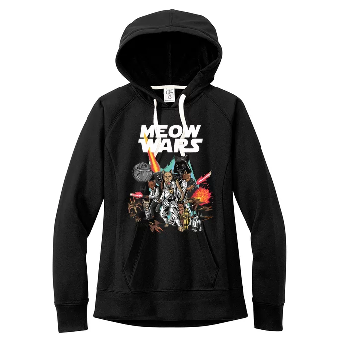 Cat Meow Wars Funny Cat Wars Cat Women's Fleece Hoodie