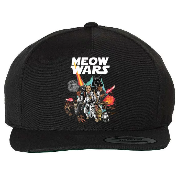 Cat Meow Wars Funny Cat Wars Cat Wool Snapback Cap