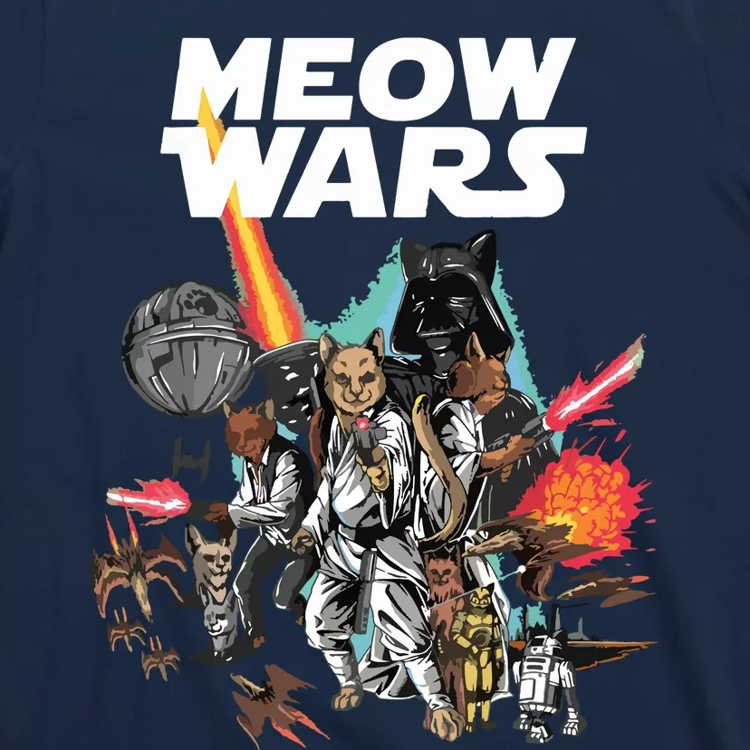 Cat Meow Wars Funny Cat Wars Cat T-Shirt