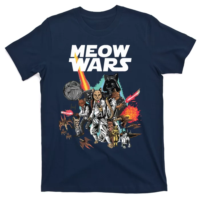 Cat Meow Wars Funny Cat Wars Cat T-Shirt