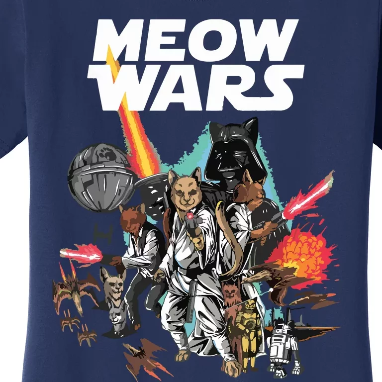 Cat Meow Wars Funny Cat Wars Cat Women's T-Shirt