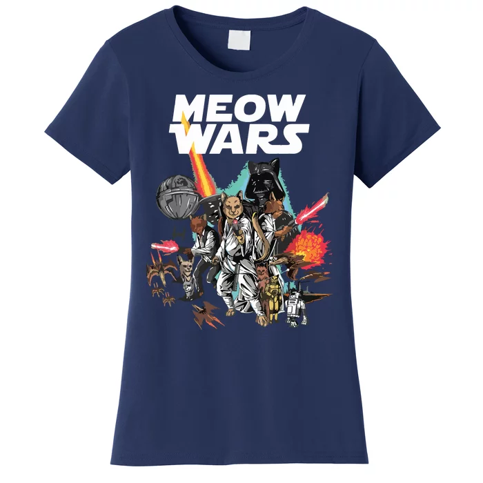 Cat Meow Wars Funny Cat Wars Cat Women's T-Shirt