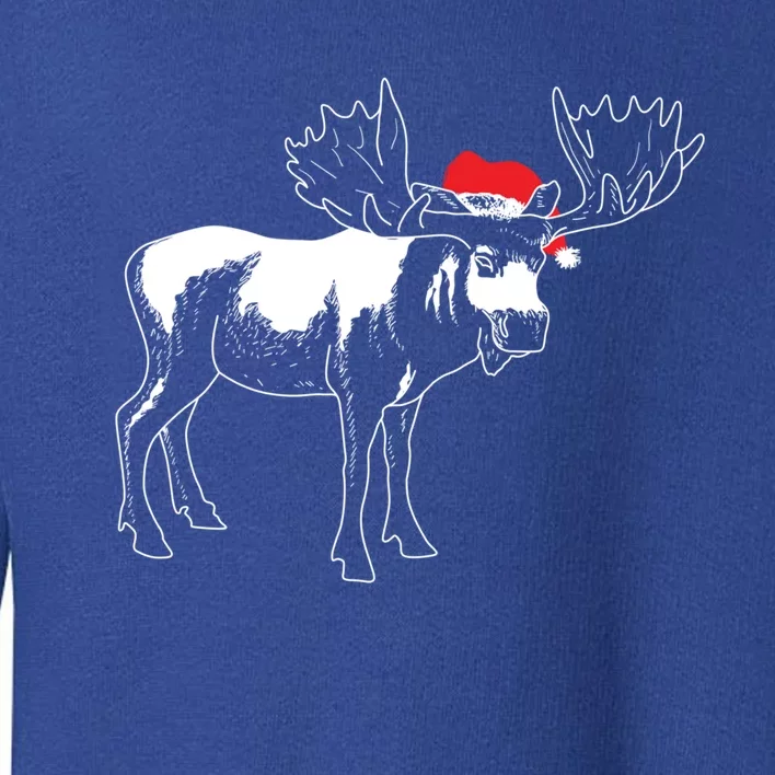 Christmas Moose Xmas Deer Animal Fan Hilarious Gift Toddler Sweatshirt