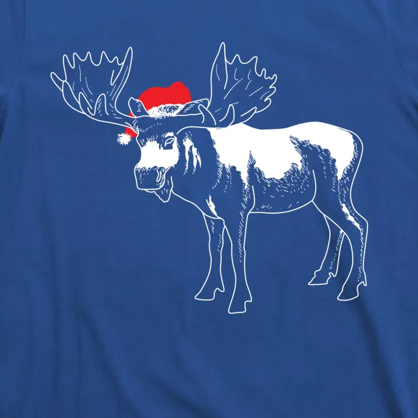 Christmas Moose Xmas Deer Animal Fan Hilarious Gift T-Shirt