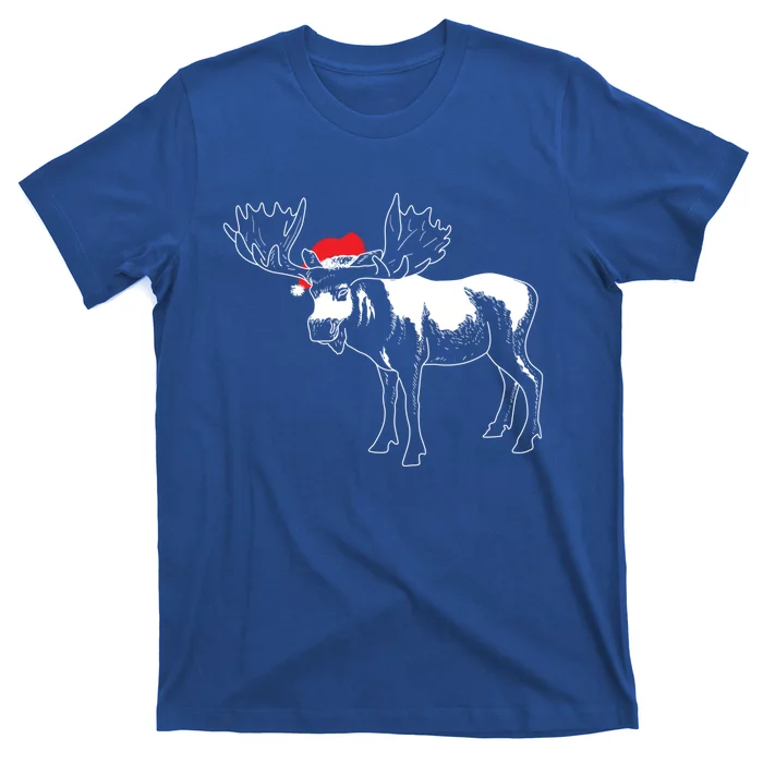 Christmas Moose Xmas Deer Animal Fan Hilarious Gift T-Shirt