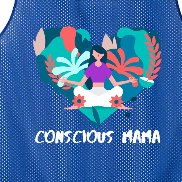 Conscious Mama Yoga Mom Gift Mesh Reversible Basketball Jersey Tank