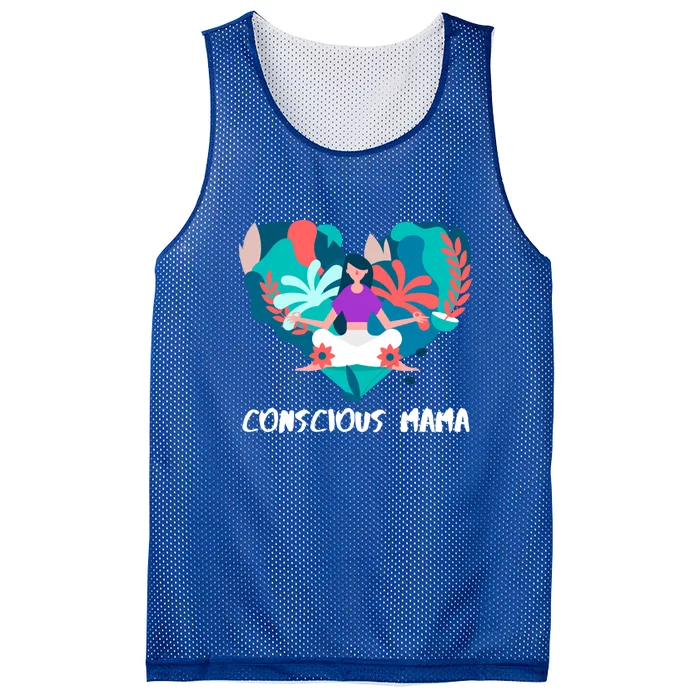 Conscious Mama Yoga Mom Gift Mesh Reversible Basketball Jersey Tank