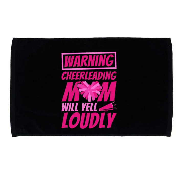 Cheerleading Mom Yell Loudly Cheering Cheerleader Mommy Microfiber Hand Towel