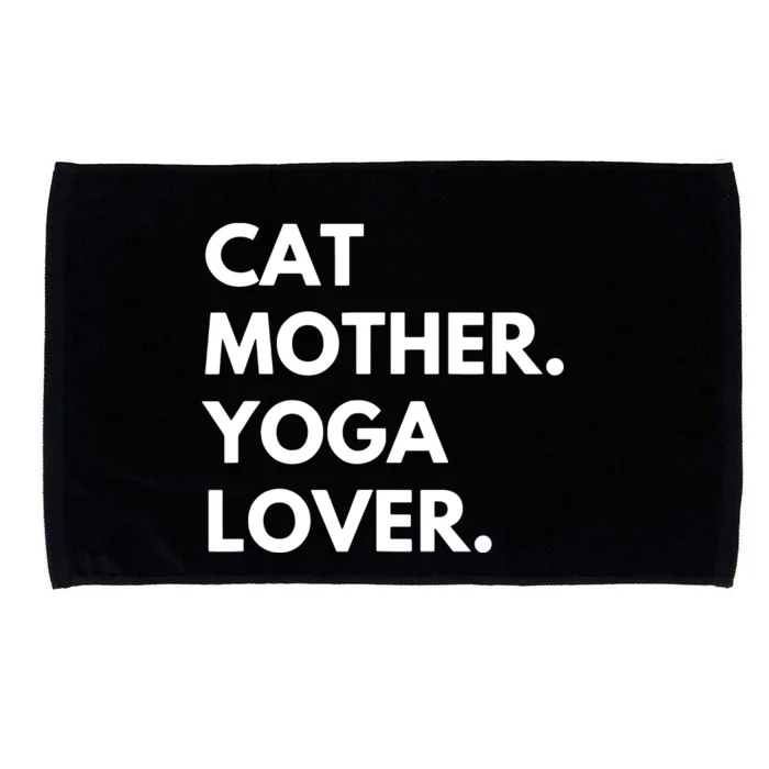 Cat Mother Yoga Lover Funny Cat Owner Microfiber Hand Towel