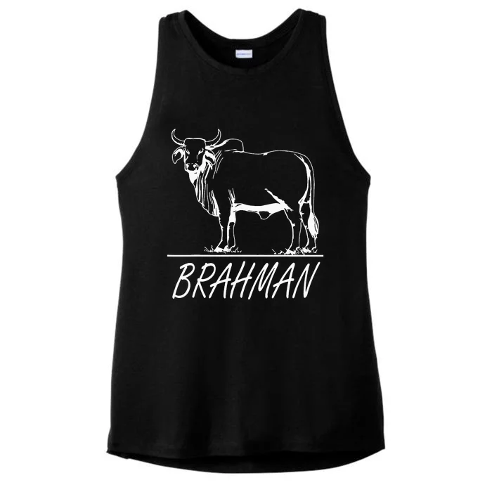 Cow Milk Zebu Cattle Brahma Bulls Brahman Ladies Tri-Blend Wicking Tank