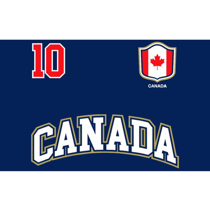 Canada Number 10 Soccer Team Sports Canadian Flag Bumper Sticker