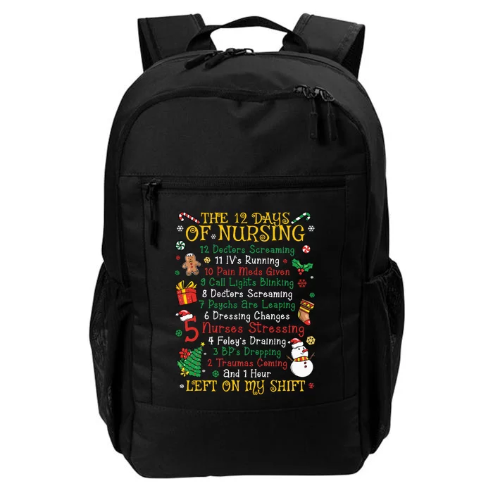 Christmas Nurse 12 Days Of Nursing Daily Commute Backpack