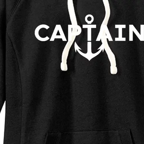 CAPTAIN NAUTICAL ANCHOR BOATER SAILOR YACHTING BOAT OWNER Women's Fleece Hoodie