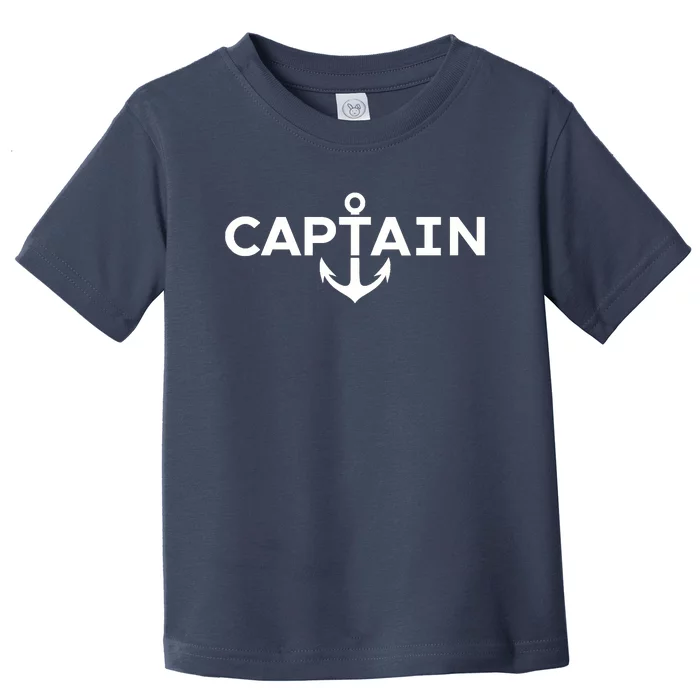 CAPTAIN NAUTICAL ANCHOR BOATER SAILOR YACHTING BOAT OWNER Toddler T-Shirt