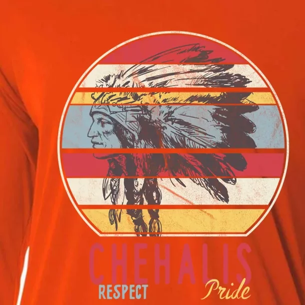 Chehalis Native American Indian Tribe Respect Pride Retro Gift Cooling Performance Long Sleeve Crew