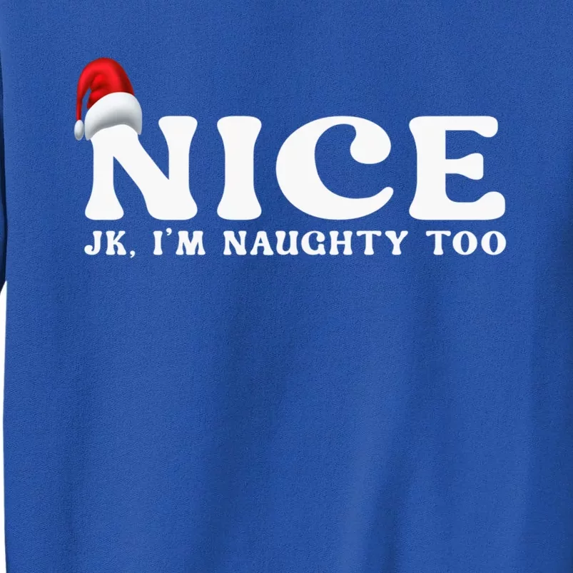 Couple Naughty And Nice Christmas Pajama On The Nice List Gift Tall Sweatshirt