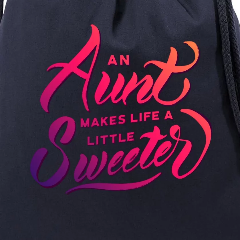 Cute Nieces And Nephews Aunt Auntie Great Gift Drawstring Bag