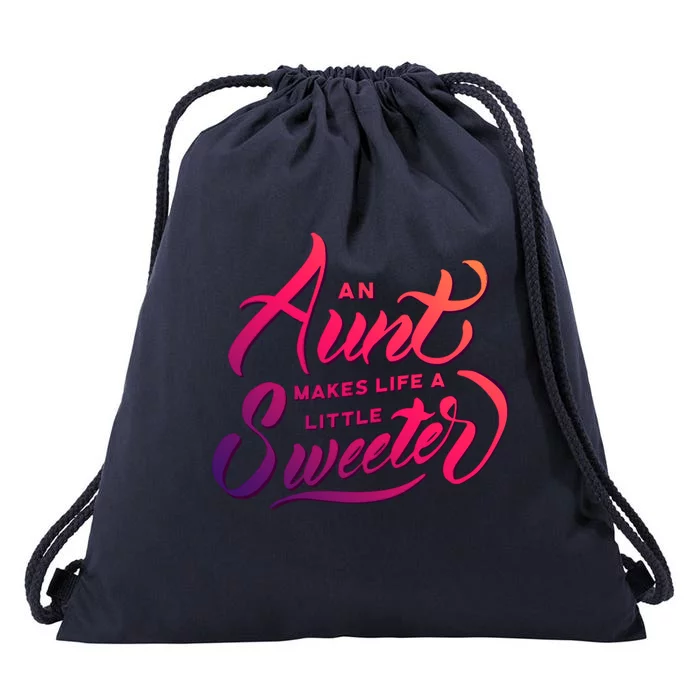 Cute Nieces And Nephews Aunt Auntie Great Gift Drawstring Bag