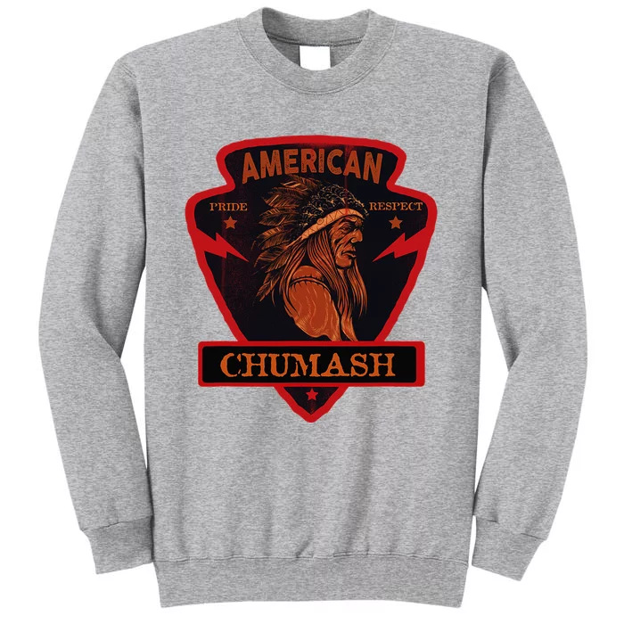 Chumash Native American Indian Pride Respect Arrow Tall Sweatshirt