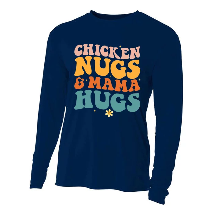 Chicken Nugs and Mama Hugs Nuggets Foodies Lovers Cooling Performance Long Sleeve Crew