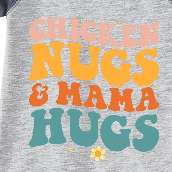 Chicken Nugs and Mama Hugs Nuggets Foodies Lovers Infant Baby Jersey Bodysuit