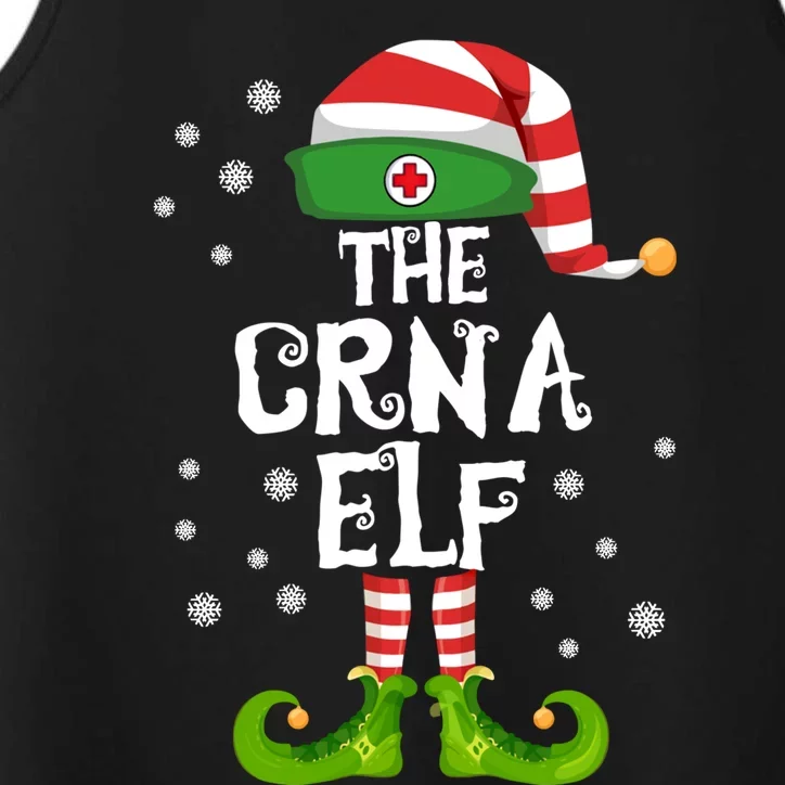 Crna Nurse Anesthetist Elf Family Matching Nursing Christmas Meaningful Gift Performance Tank