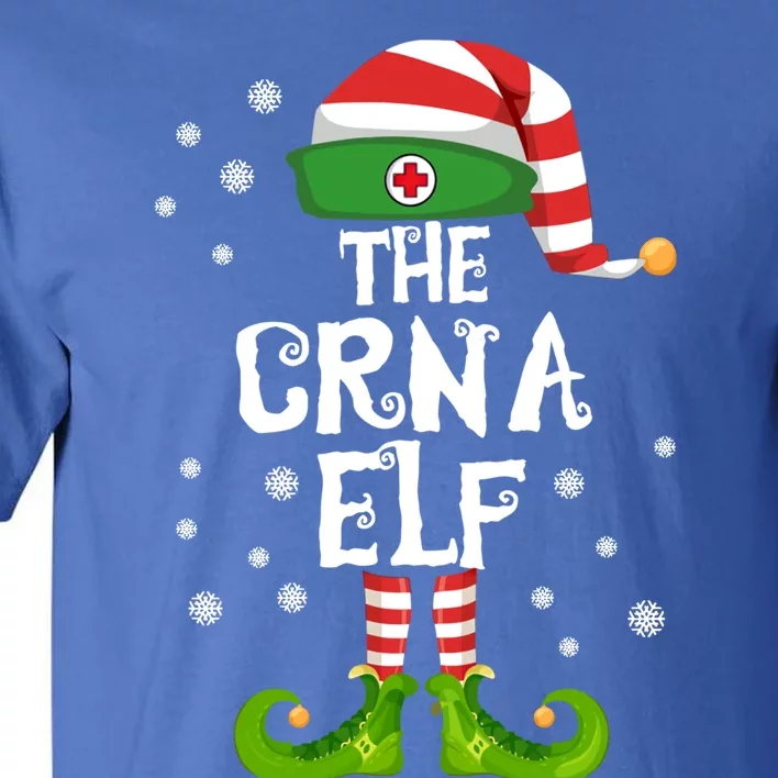 Crna Nurse Anesthetist Elf Family Matching Nursing Christmas Meaningful Gift Tall T-Shirt