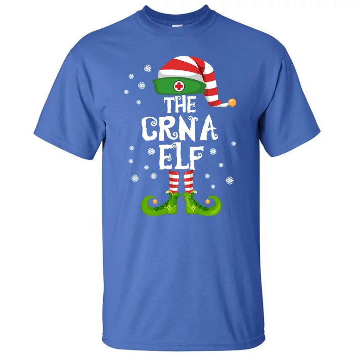 Crna Nurse Anesthetist Elf Family Matching Nursing Christmas Meaningful Gift Tall T-Shirt