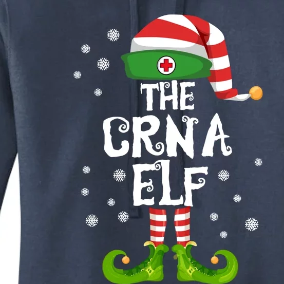 Crna Nurse Anesthetist Elf Family Matching Nursing Christmas Meaningful Gift Women's Pullover Hoodie