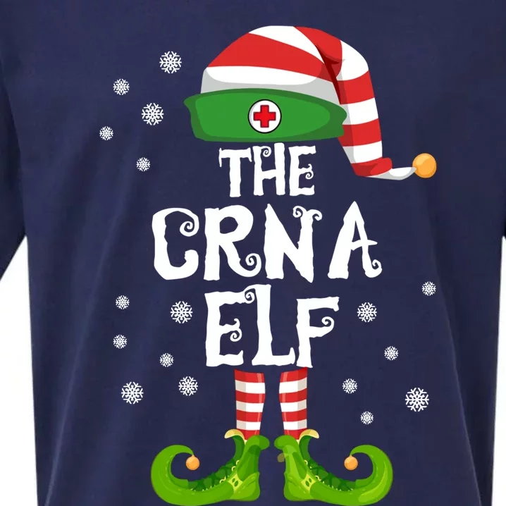 Crna Nurse Anesthetist Elf Family Matching Nursing Christmas Meaningful Gift Sueded Cloud Jersey T-Shirt