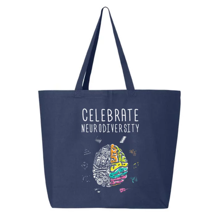 Celebrate Neurodiversity ADHD Autism ASD Awareness Gift 25L Jumbo Tote