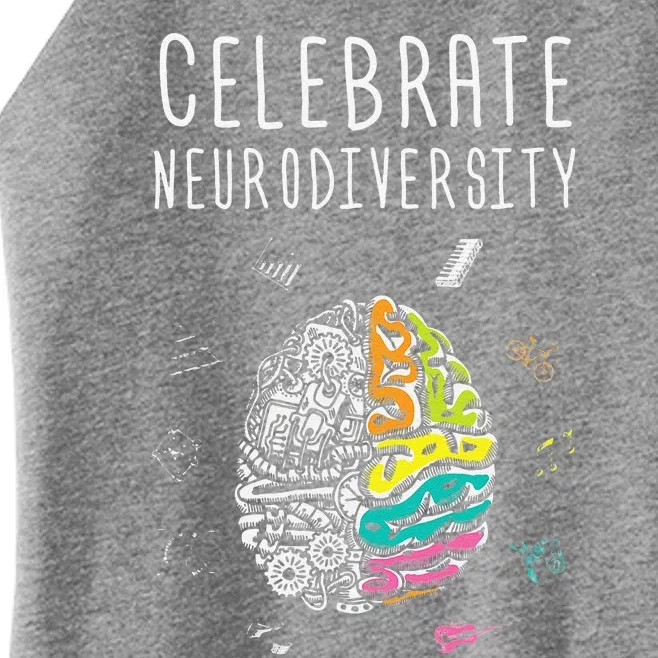 Celebrate Neurodiversity ADHD Autism ASD Awareness Gift Women’s Perfect Tri Rocker Tank