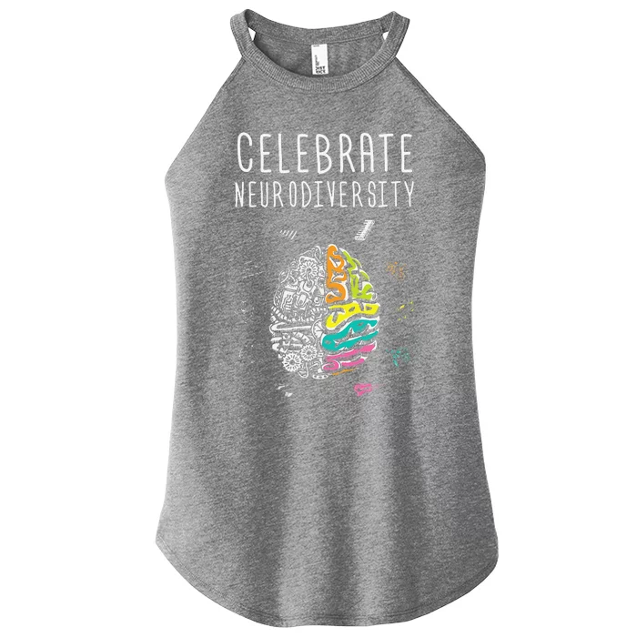 Celebrate Neurodiversity ADHD Autism ASD Awareness Gift Women’s Perfect Tri Rocker Tank