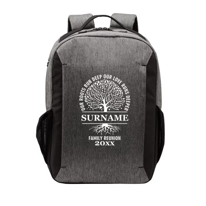 Custom Name And Year Family Reunion Our Roots Run Deep Our Love Runs Deeper Vector Backpack