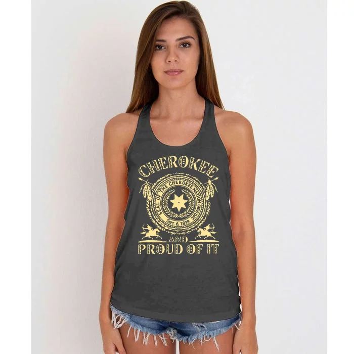 Cherokee Native American And Proud Of It Women's Knotted Racerback Tank